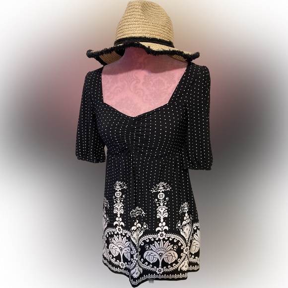 Amazing Find! Beautiful Refine Decadent Classic Classy Black & White Dress AGB - Picture 3 of 14